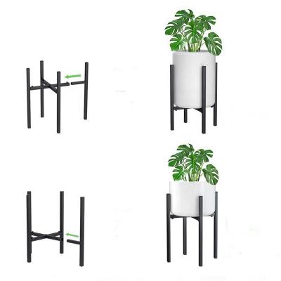 China Art Decor Home Deco Modern Indoor & Outdoor Metal Plant Rack Adjustable Plant Stand in Medium and Large Pots Fits for sale