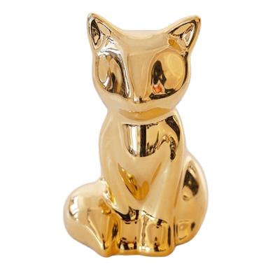 China Home Decoration Gold Fox Ring Holder Storage For Jewelry Engagement Wedding Ring Display Holder Stand Trinket Trays for sale