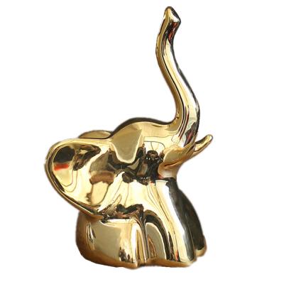 China China Craft Elephant Shape Small Gold Ring Holder Ring Storage For Jewelry Ring Display Holder Stand Trinket Trays for sale