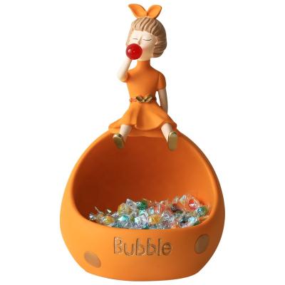 China Stylish Nordic Creative Resin Style Ins Style Decor Phone Holder Bubble Desk Girl Holding Storage Tray For Keys, Candy for sale