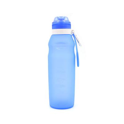 China Viable Easy To Clean And Store Collapsible Silicone Sports Camping Canteen Snap Ring Water Bottles 400ml for sale