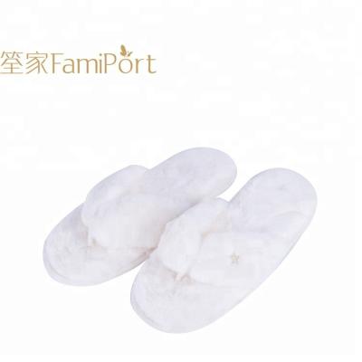 China Sheepskin Terry Cloth Fuzzy Comfy Flip Flops Anti-odor Women's Spa Rubber Slippers for sale