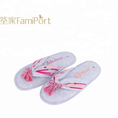 China Wholesale Anti-Smell Flip Flops Indoor Customized Chinese Embroidered Slippers for sale