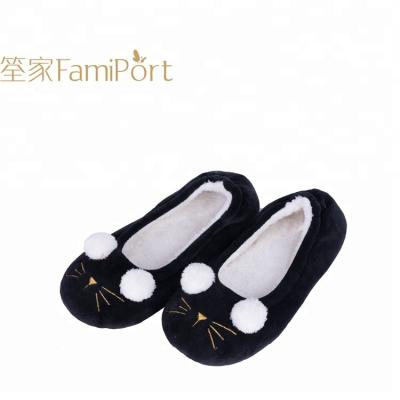 China New Style Anti-Smell Fancy Ballerina Animal Plush Slippers Dancing Shoes For Girl for sale