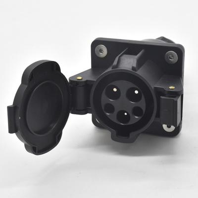 China CCS1 single phase ev connectors car side type2 ev charger socket inlet SKT16A for sale