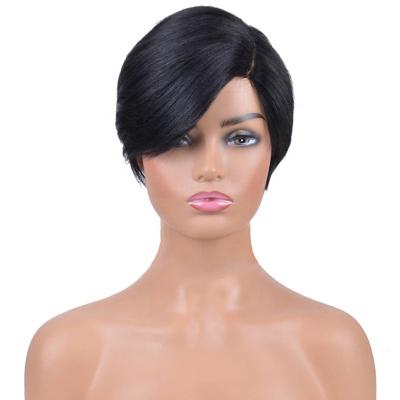 China High Quality Hand Made Swiss Lace T Piece 13*4 Cuticle Aligned 150% Silky Density Full Lace Hair Wigs Hair Pixpie Wig for sale