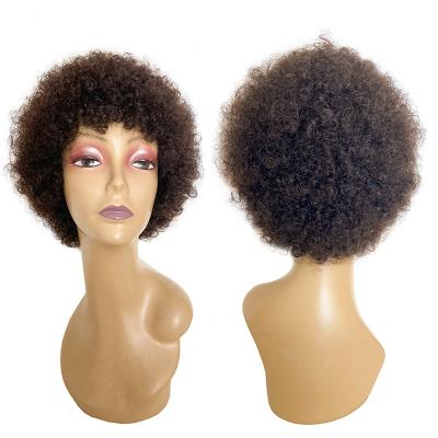 China Afro Wave Seller Afro Hairstyle Wig 150% Density Virgin Hair Full Lace Wigs for sale