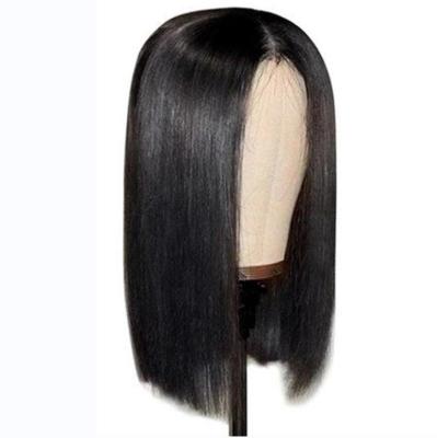 China Hot Sale Bob Straight Hair Middle Part Silky Straight Synthetic Wig Heat Resistant Wave Hair Synthetic Wigs for sale