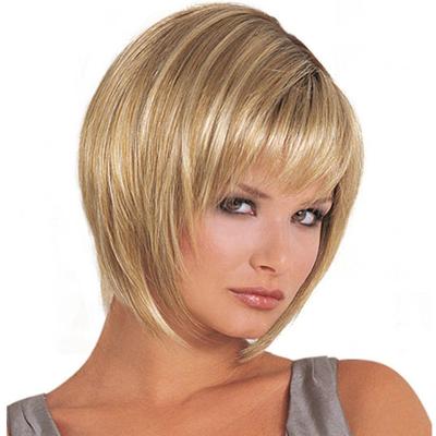 China Hot Sale Silky Straight Bob Short Hair Synthetic Wig Heat Resistant Wave Hair Synthetic Wigs for sale