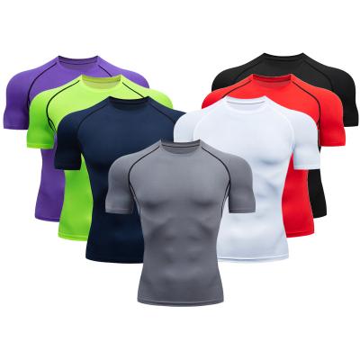 China 2023 New Anti-Wrinkle T-shirts Running Men's Gym T-shir Fitness Wear-resistant Fast Tactical Outdoor Short Clothing for sale