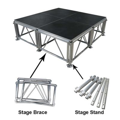 中国 Outdoor Concert Stage Assemble Stage 4feet*8feet Portable Stage Platform 販売のため