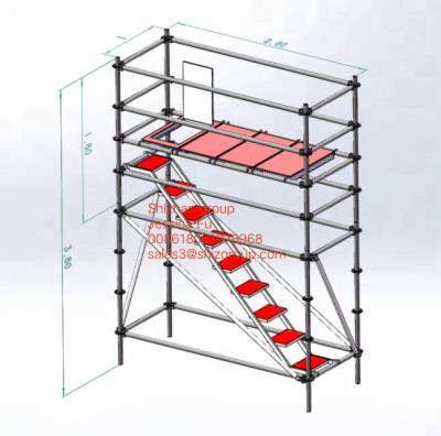 China Kundengebundenes diagonales Rohr des beweglichen Stahlgestell-Aluminiumzugangs-Turms zu verkaufen