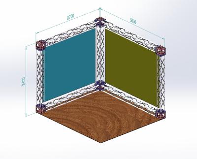 중국 알루미늄 가지고 다닐 수 있는 조명 다발 디스플레이 290x290mm 판매용