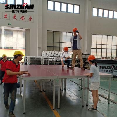 China 1.22x2.44m schwarze Aluminiumstadiums-Plattformen im Freien zu verkaufen