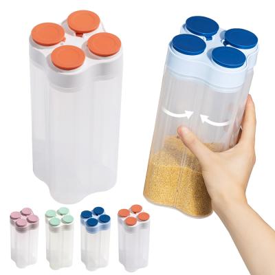 China Sustainable Airtight Storage Food Storage Containers Cereal Containers Set Airtight Boxes Whole Grain Bottle Rice Storage Boxes With Lids for sale