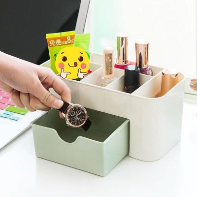 China Wholesale Multi-layer Large Capacity Desktop Storage Box Simple Viable Desktop Cosmetics Drawer Storage Box Stain for sale