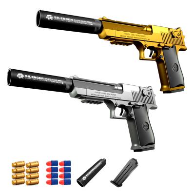 China Empty Eagle Pistol Toys Foam Soft Shell Desert Bullet Game Guns Ejection Hot Sale New With Magazine EVA Soft Bullet Toy Gun for sale