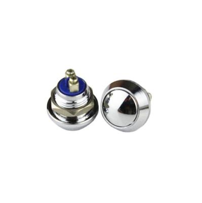 China Stainless Steel Or Ni Plated Cr Momentary Reset Or Copper Plated Copper 2 Pin Mini Switch 12mm 2A Non-Latching Waterproof Push Button Switch Waterproof Momentary Metal for sale