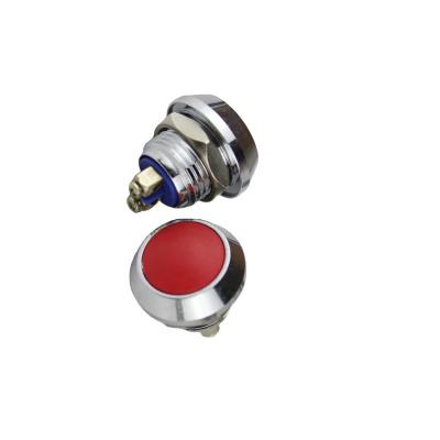 China Momentary 12mm Push Button Switch Stainless Steel Metal Colored Switches Stainless Steel Ball Screw Switch 1no for sale