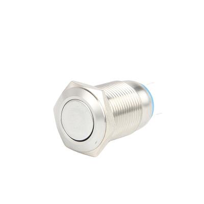 China Ni 16mm Panel IP65 Hole Metal Knob Switch Power Push Button Stainless/Copper Clad Waterproof Flat/Main Momentary High/Welding NO/NC Latching for sale