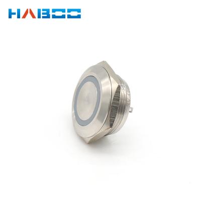 Κίνα HABOO 22mm Ring Illuminated Metal Push Button Momentary Waterproof Switch EP22-PE-AL53R προς πώληση