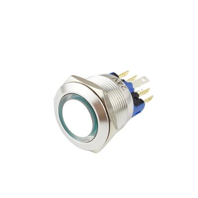 China Pin Type New Style 22mm IP67 Led Colors Metal Momentary Push Button Switch 250v for sale