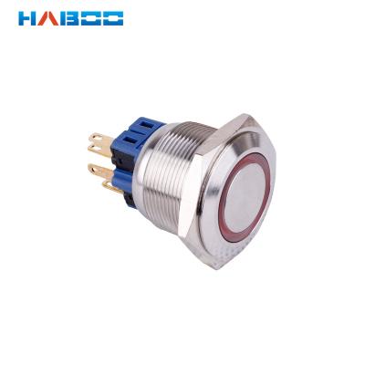 China 25mm Angel Eye Momentary or On-Off Metal Led Switch Push Button Switch Momentary or On-Off Led Ignition Reset 6V 12V 24V 110V 220V Waterproof IP67 for sale