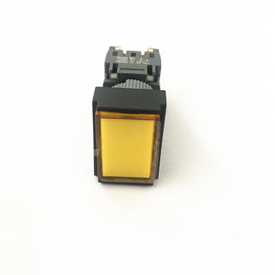 China Gold silver plated 16mm without head 8pins momentary yellow push button color switch micro lock push button switch for sale