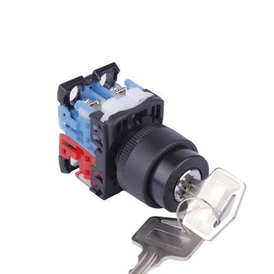 China Plastic 22mm FUJI Similar Self-resetting Electrical Key Switch Start 2position/3position Locking On-off en venta