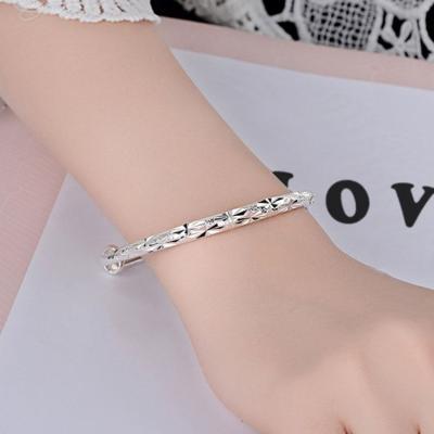 China CLASSIC Christmas Gift Voucher Jewelry Silver Brass Bracelet for sale