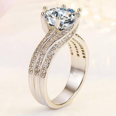 China CLASSIC Factory Product Diamond Gold Color Wedding Lady Ring for sale