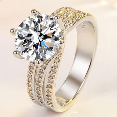 China Supply China CLASSIC Metal Geometric Diamond Wedding Ring for sale