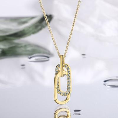 China TRENDY Product Anniversary Product Factory Fashion Letter Clavicle Chain Crystal Necklace for sale