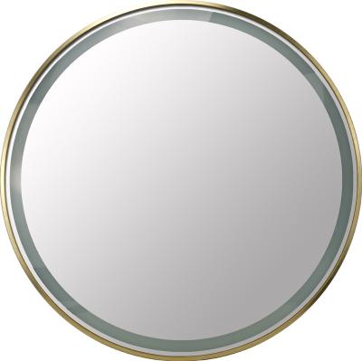 China Minimalist All Seasons Hotel Mirror Luxury Round Metal Wall Hanging Mirror for sale