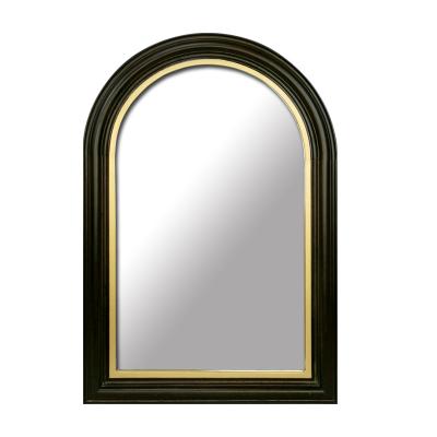 China Quality Minimalist Superfine Wood Framed Mirror Arched Wood Edged Mirror for sale