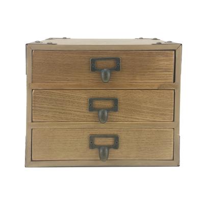 China Factory Direct Supply Wooden Storage Box Custom Wooden Metal Jewelry Box for sale