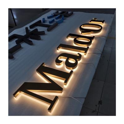 China Wall logo energy saving custom alphabets store signs led waterpoof stainless steel letter 3d signboard light for sale