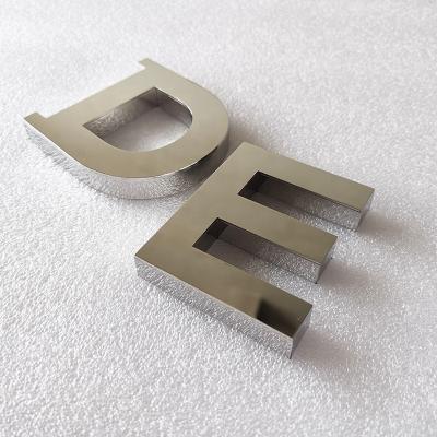 China hot selling retro home address club advertising signs gold letter stainles signage metal steel 3d letters for sale