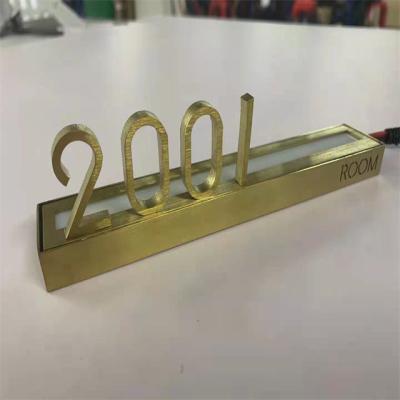 China Eco-friendly Store Hotel Door Signage Custom Illuminated Address Signs Lights Led House Number for sale