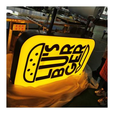 China Adertising Custom Sign Display Light Box Signs UV Printing Double Sided Outdoor Sign Light Box For Store for sale