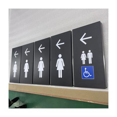 China Eco-Friendly Custom Hotel Wayfinding Signage Manufacturer Indoor Braille Signage Exit Directional Sign With Braille For Door/Wall for sale