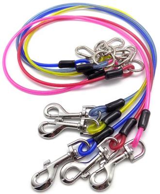 China Most Popular Pet Link Construction Coated Steel Cable Dog Lead Wire Dog Leash for sale