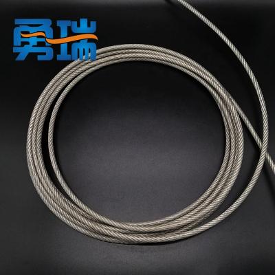 China Aircraft Wire Rope 6mm 7*19 Competitive Transparency Plastic Stainless Steel PVC 304 Coated Durability for sale