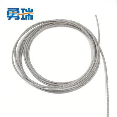 China Aircraft Spot Supply 304 Stainless Steel Wire Rope 4mm 7*7 Clear PVC Insulated Steel Wire Security Joint Cable for sale