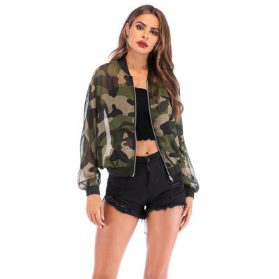 China C01 Women's Ditch Fashion Autumn Camo Regular Short Tops Sustainable Jacket Plus Size Women's Camouflage Coats for sale