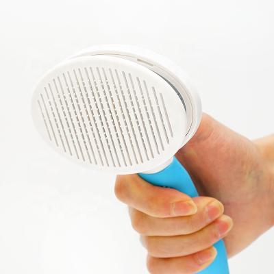 China High Quality Viable Dogs and Cats Grooming Brush Easily Removes Mats Tangles and Loose Fur Pet Grooming Dematting Brush for sale