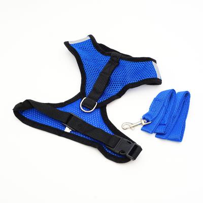 China Breathable Sustainable Walking No Pull No Choking Dog Arms Halter Ultra Soft Soft Padded Double Cushion Mesh Dog Vest for sale