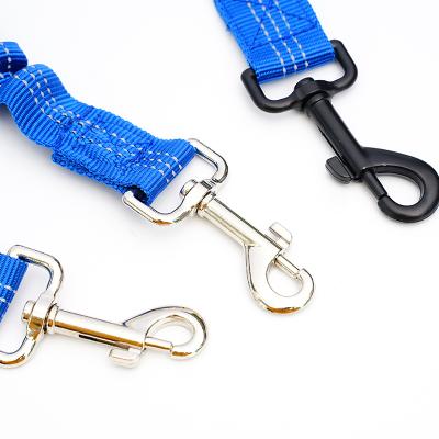 China High Level Viable For Night Safety Dog Leashes Double Coupler Bungee Comfortable Shock Absorbing Advance Reflective Leash For Dog for sale