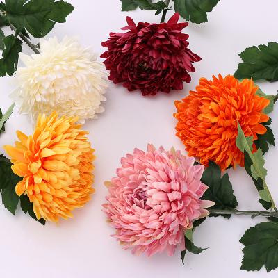 China Natural Touch Pompoms Artificial Dahlias Flower For Home Decoration Hot Sale Valentine's Day Christmas Silk Wedding Chrysanthemum for sale