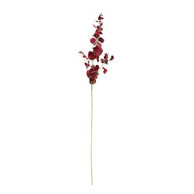 China Natural Touch 92cm 4 Dancing Lady Orchids Stems Flower Artificial Silk Fake Fork Orchid Flowers for sale